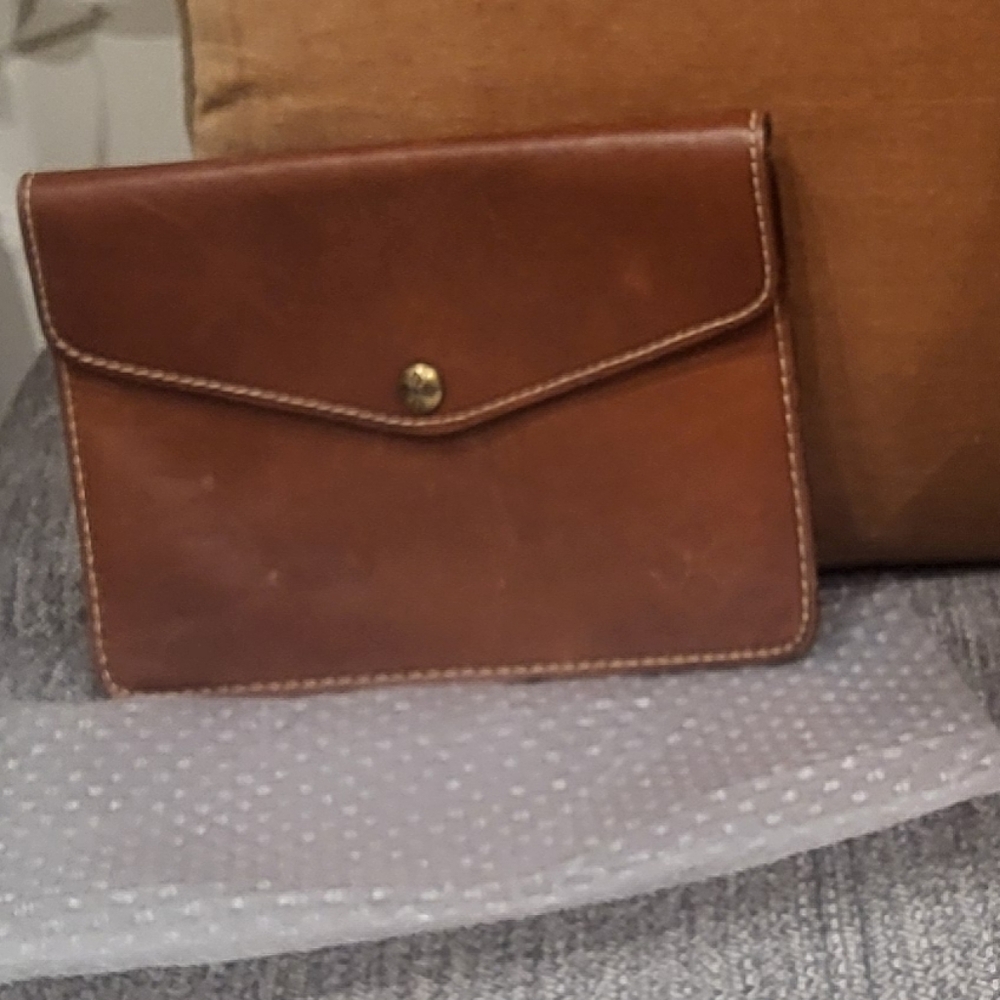 NWOT | Patricia Nash Leather Unisex Envelope Clutch - Brown
